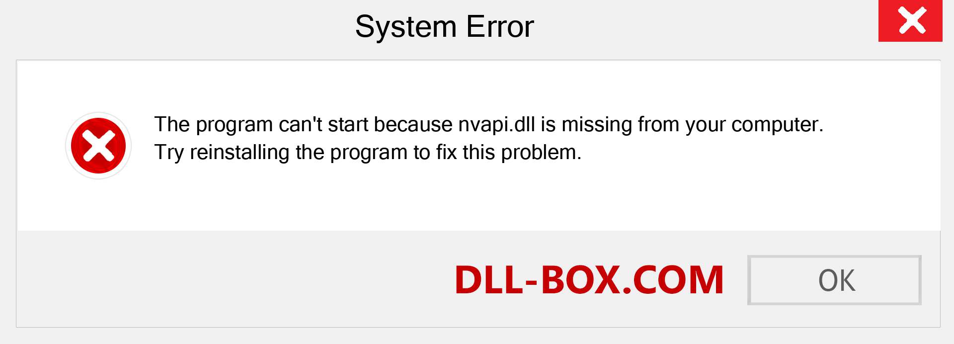  nvapi.dll file is missing?. Download for Windows 7, 8, 10 - Fix  nvapi dll Missing Error on Windows, photos, images